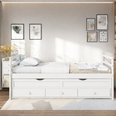 Dywanna Daybed With Trundle And Three Storage Drawers