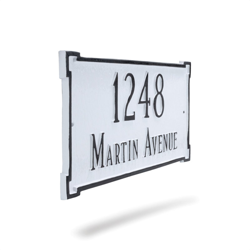 Estate Rectangle Wall Plaque, Taupe/White