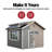 Windemere Wood Storage Shed 10 ft. W x 12 ft. D (Professional Installation Available)-113449378