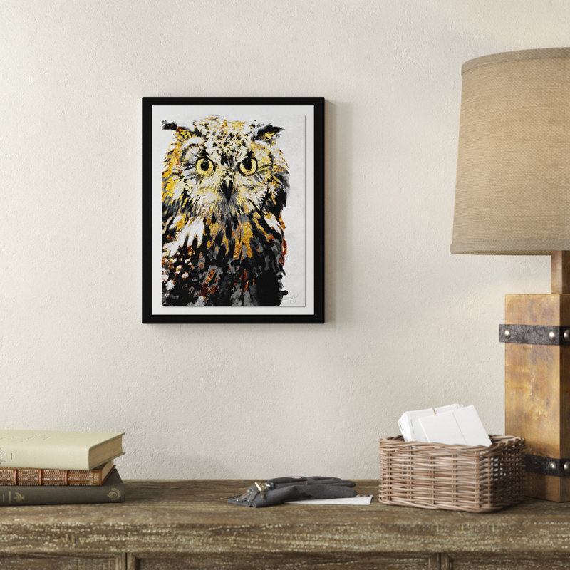 " Wise " by Jodi, 27.5" H x 21.5" W x 0.75" D, Black Framed