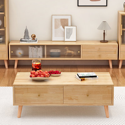 Eco-friendly painted TV stand coffee table