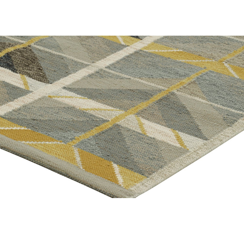 Scandinavian Wool Geometric Area Rug, Rectangle 10' x 14'