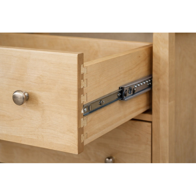 Fitz Birch Solid Wood 35 " W 6 - Drawer Dresser, Natural