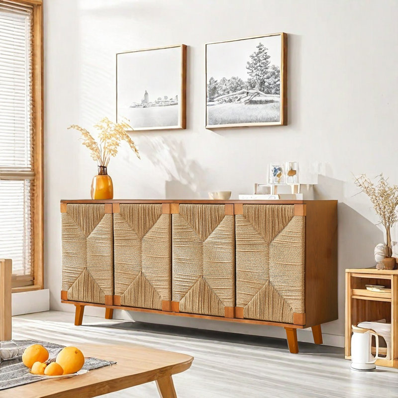 Buffet Retro Minimalist, Brun sableux