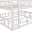 Lit superposé avec glissade Lit superposé bas avec clôture et échelle pour tout-petits-1468200990