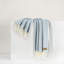 Crystal Blue Fiji Stripe Throw-1095484809