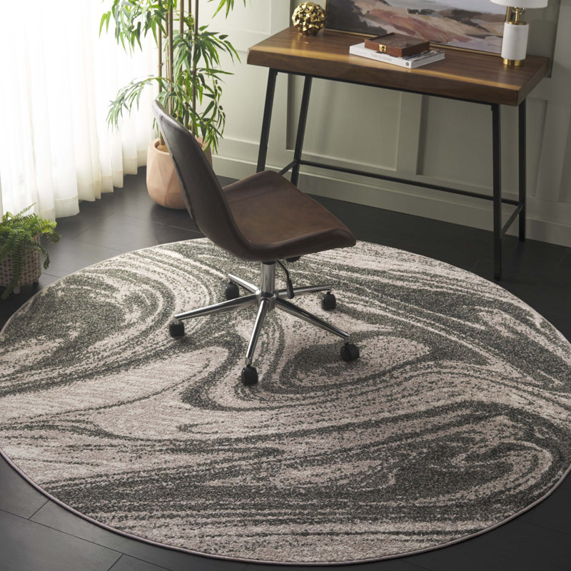 Magrini Performance Abstract Rug, Round 6'7"