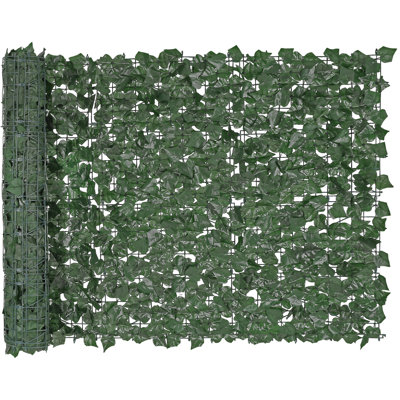 Clôture d'intimité Ivy, écran mural vert artificiel 39 X 98, clôture Ivy avec joint renforcé, fausses haies, décoration de feuilles de vigne pour jardin extérieur, cour, balcon, décoration de patio