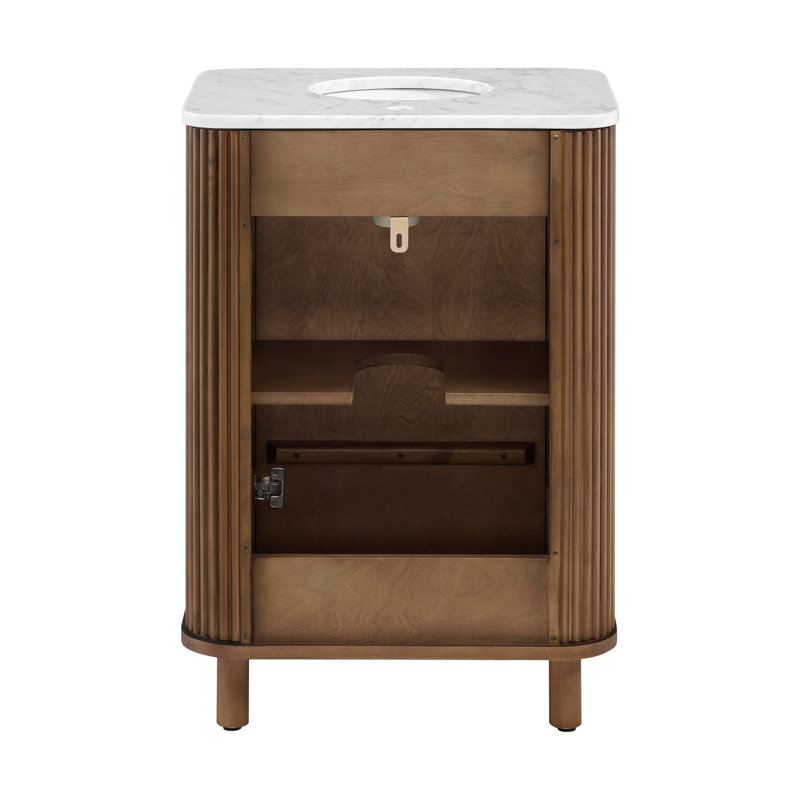 Kensington 24" Single Bathroom Vanity, Brown Reeded