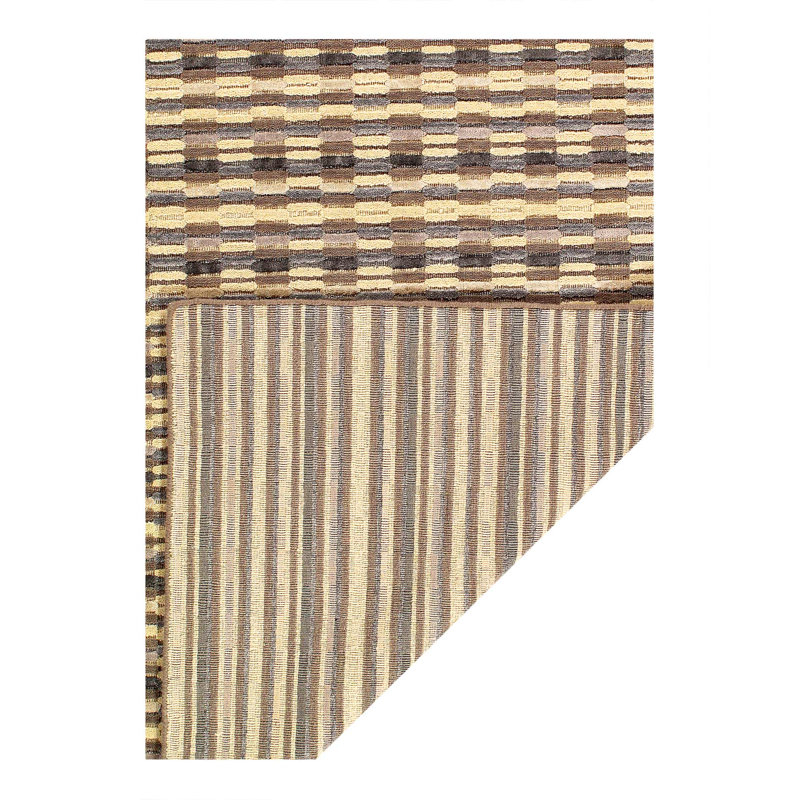 Tapis moderne en soie de bambou fabriqué à la main 4 pi x 6 pi