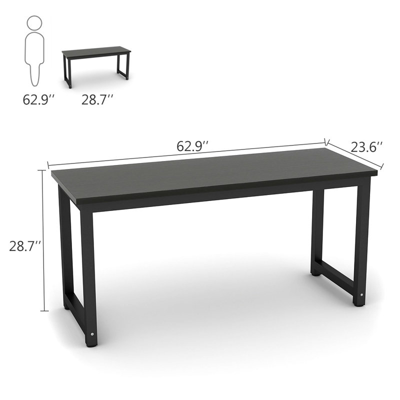 Balone Metal Base, 28.7" H x 62.9" W x 23.62" D, Black & Rustic Brown/Black
