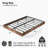 King Size Floating Bed Frame With LED Lights, Heavy Duty Metal Platform For Modern Bedrooms - Brown-730376003