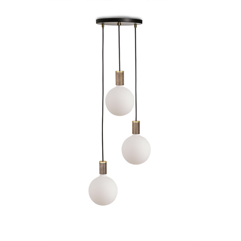 Sphere IV 3 - Light Cluster Pendant, Walnut