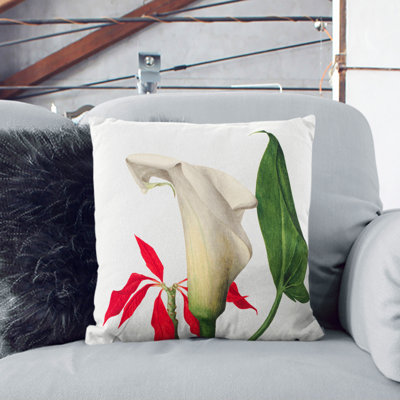 Calla Lily Square Throw Cushion