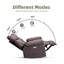 Grand fauteuil inclinable élargi avec massage chauffant, fauteuil inclinable de massage en cuir PU rétro avec porte-gobelet et poches latérales-415835724