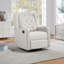 Milah Tufted Swivel Glider Recliner In Light Grey Fabric