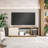 Techni Mobili Contemporary TV Stand With Large Storage, Cable Management, And Warm Natural Wood Finish For Screens Up To 70 Inches, TV Stand