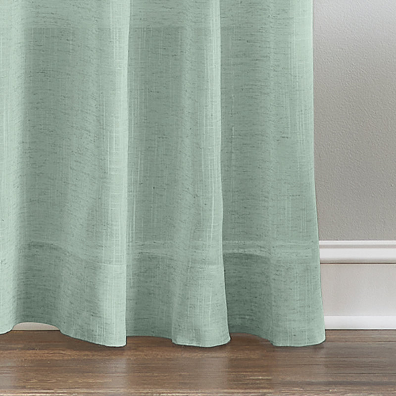 DKNY Classic Grommet Curtain Panel Pair Sage (Set of 2), 50" W x 84" L