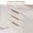 Aro 59" Floating Double Bathroom Vanity, Sintered Stone Top, White Cabinet with Gold Soft Close Hardware-1604876605