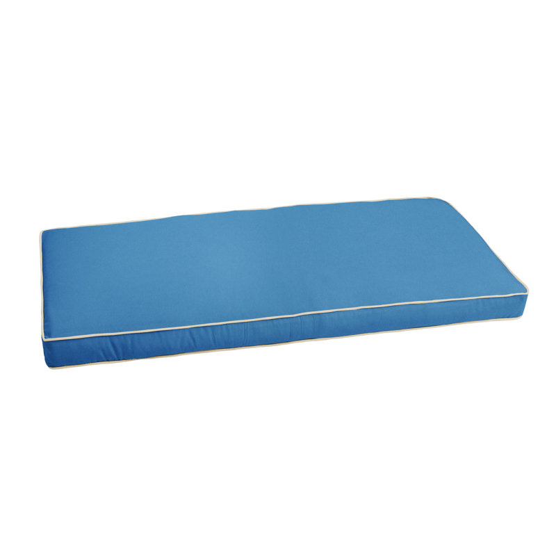 Coussin de banc d'extérieur, l 48 po x P 19 po, Bleu