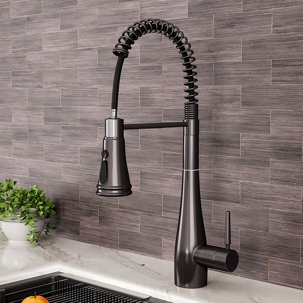 Pre-rinse Pull-Down Swivel Kitchen Faucet
