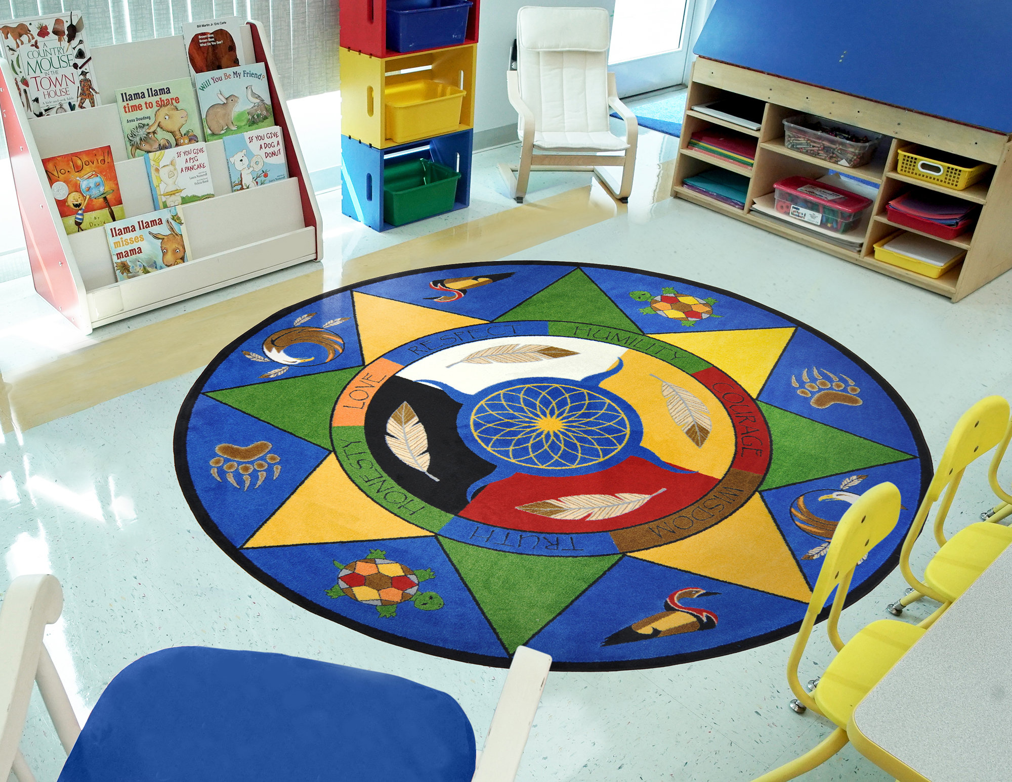 Joy Carpets Triangle Magic Classroom Rug