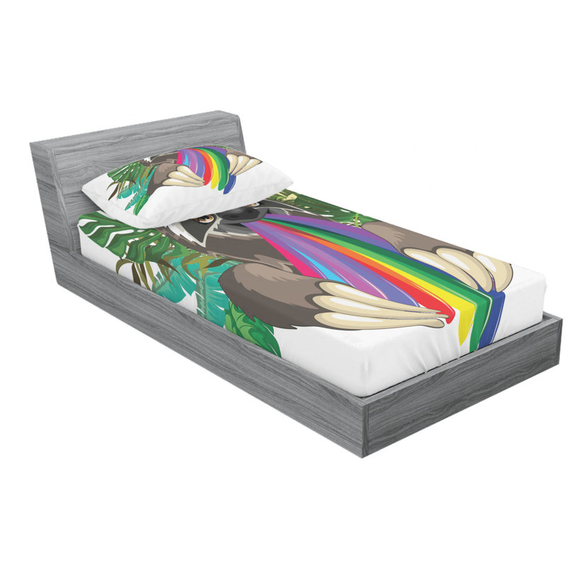 Microfiber Fitted Sheet, Twin Fitted Sheet with 1 Pillowcase
