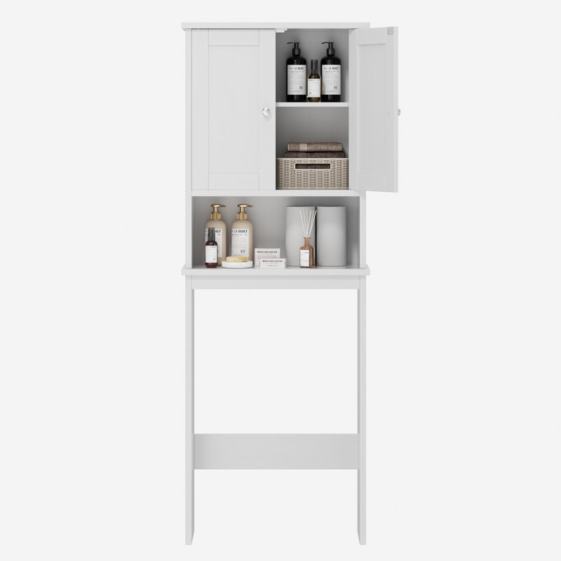 Behren 65.4'' H x 23.6'' W x 9.1'' D Freestanding over-the-Toilet Storage, White