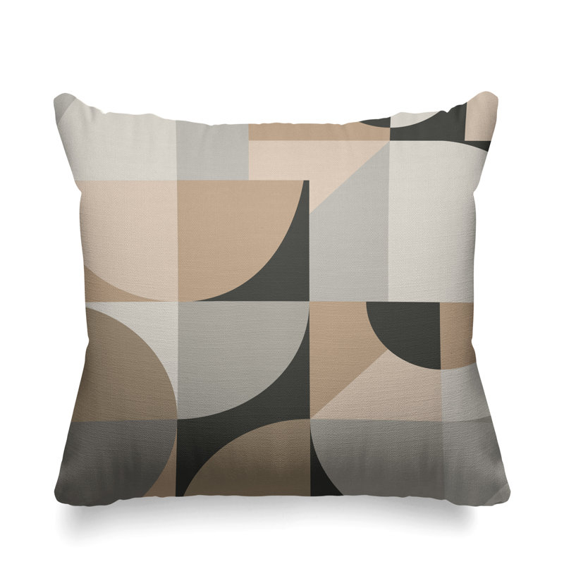 Housse et insert de coussin carré Den, Beige, H 15 po x l 15 po