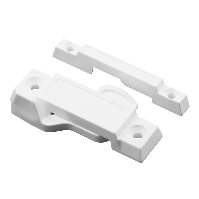 White Composite Window Sash Lock With Keeper