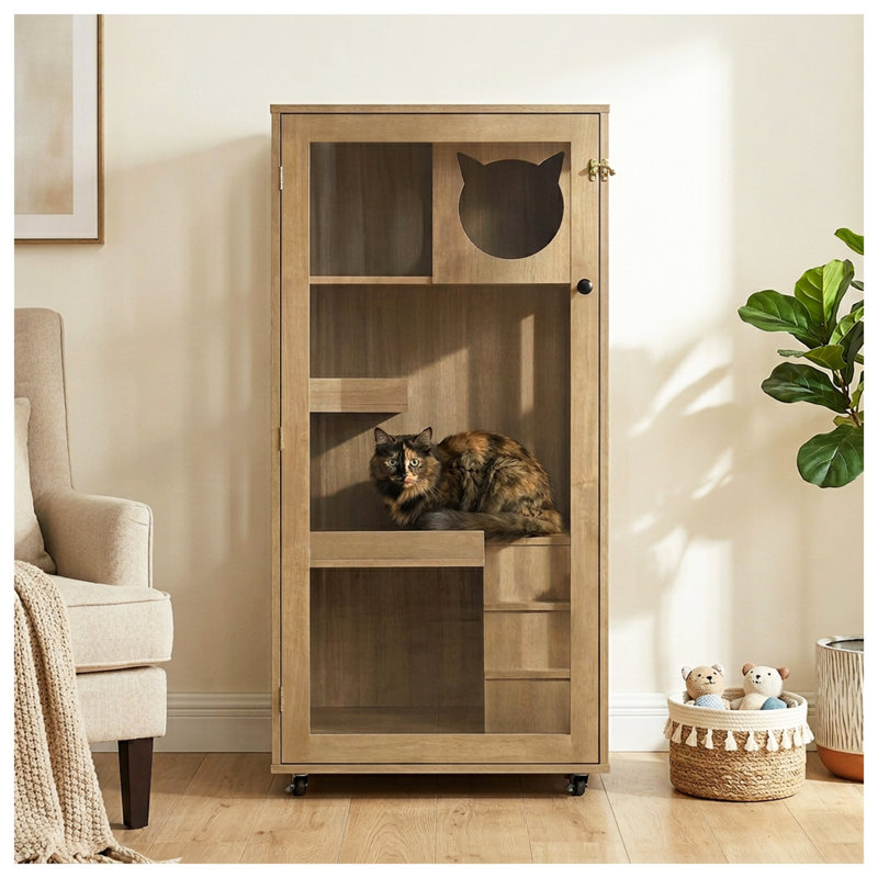 Armoire pour chat Basia, Bleu