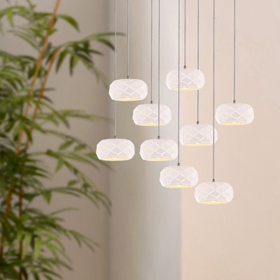 Luminaire suspendu en grappe 9 lumières Bixby