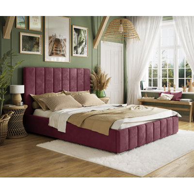 Emiljan Velvet Upholstered Bed