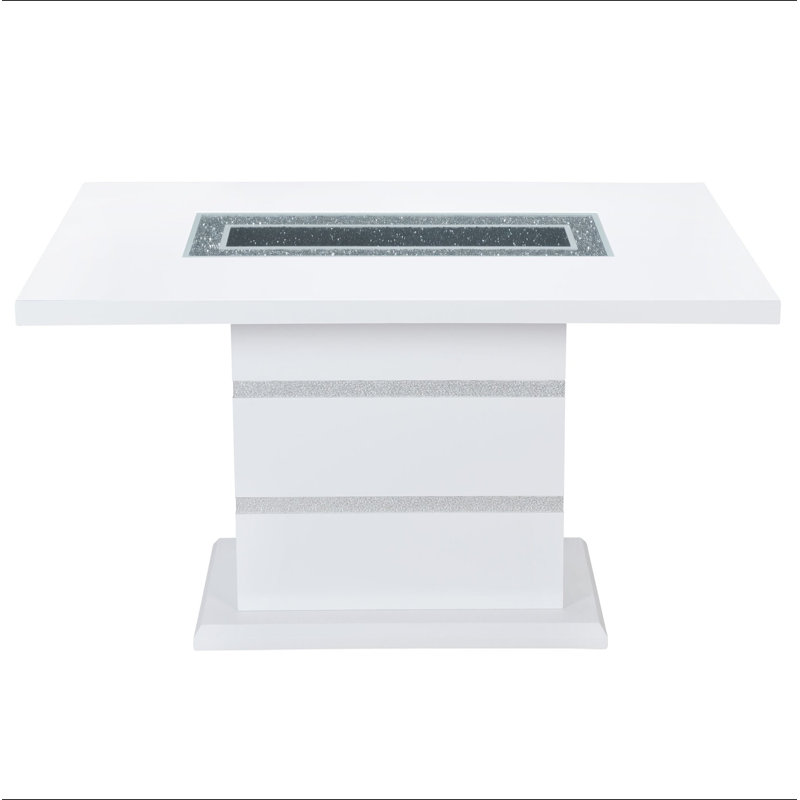 Table à manger ARIYA DARK GREY, H 31 po x L 79 po x l 39 po, Gris