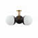 Stellar 3-Light Semi-Flush Ceiling Light In Opal Polished Nickel