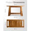 Bancs de douche 28 po en bois d'acacia pour douche intérieure