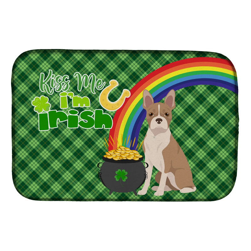 Absorbent Dish Drying Mat With Polyester Surface & Pu Foam Layer, Fast Drying Kitchen Counter Mat