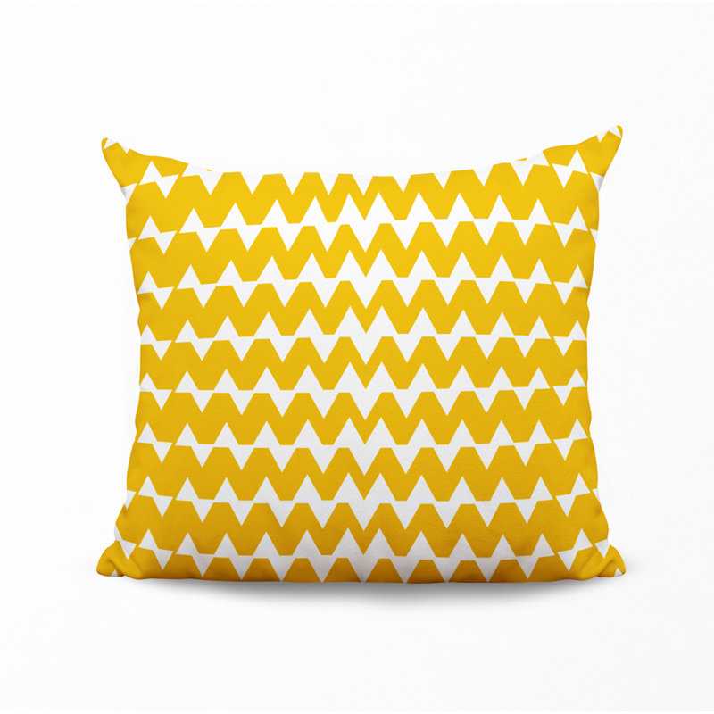 Housse et insert de coussin décoratif en polyester, L 17 po x H 17 po, Jaune