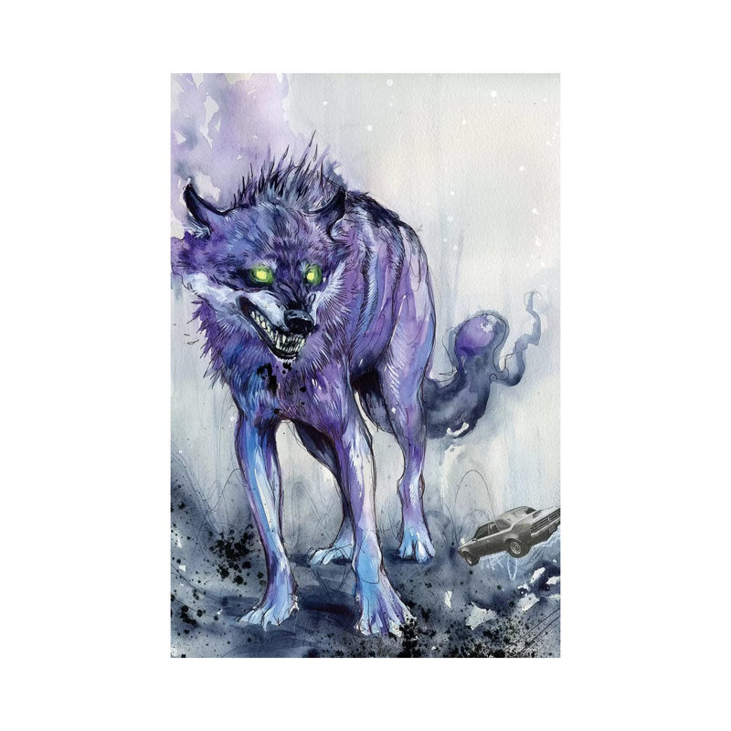 Fever Wolf 1 Piece Wrapped Canvas Painting, 101.6 cm H x 66.04 cm W x 1.91 cm D