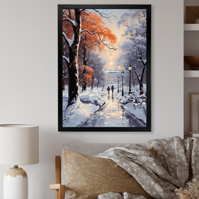 «Path Into Winter Forest III - Winter Landscape», art mural