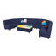 Ensemble 5 pièces de sièges collectifs courbés modulaires pour enfants avec table basse Kid Comfort-124300687