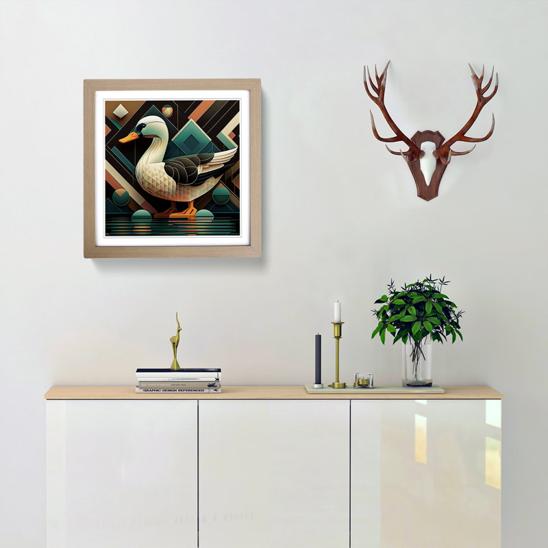 Single Picture Frame Print on Wood, Oak