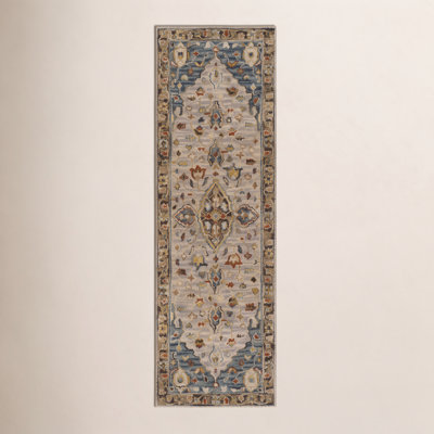 Alford Taupe Hand-Tufted Oriental Wool Rug