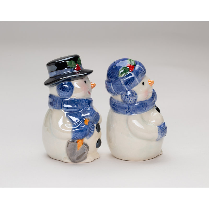 Cosmos Gifts Snowman Couple 2-Piece Salt and Pepper Set