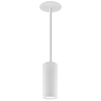 LUXRITE 2.5-Inch LED Cylinder Pendant Light 8FT Surface Mount Cable, 5CCT 2700K-5000K, CRI90, 1100LM, 15W, Dimmable, 120V-277V, IC Rated ETL
