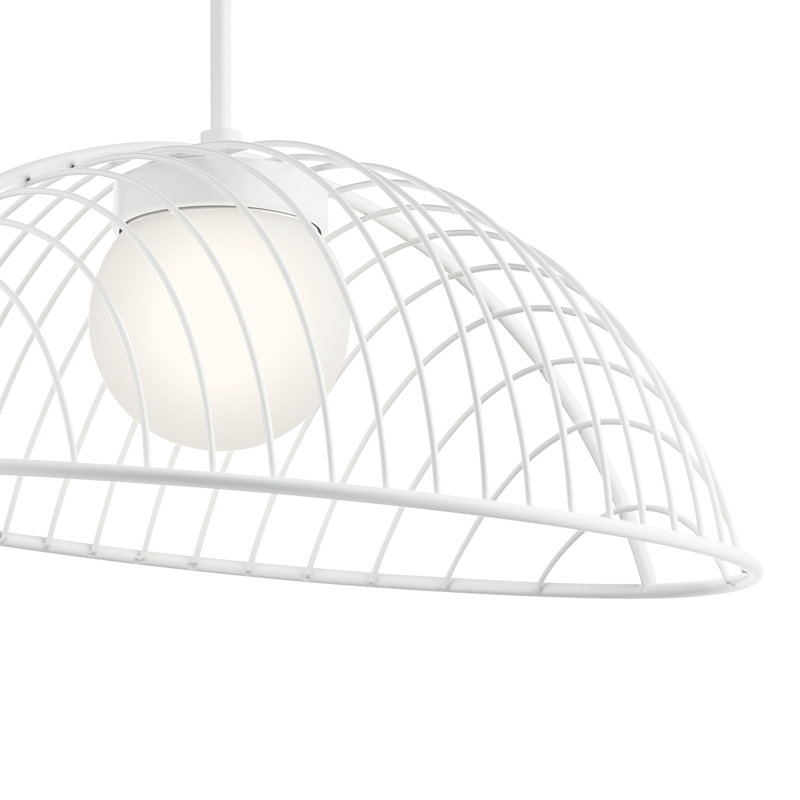 Bricen 1 - Light LED Unique/Statement Pendant, White