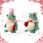Set Of 2  Valentine's Frog Couple Figurine
