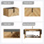 Armoire de salle de bain flottante moderne de 36 pouces avec lavabo, meuble-lavabo à grain de bois texturé 3D avec charnières hydrauliques à fermeture douce, finition chêne doré