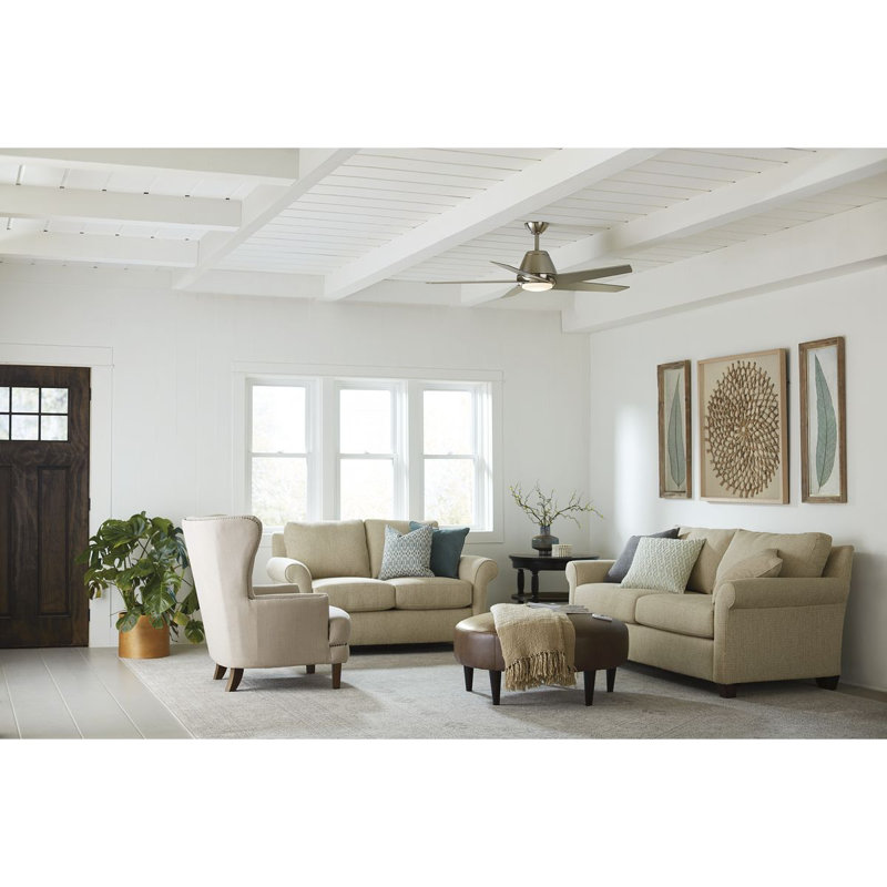Hensley 54'' Ceiling Fan with LED Lights, Brushed Nickel with Silver Blades