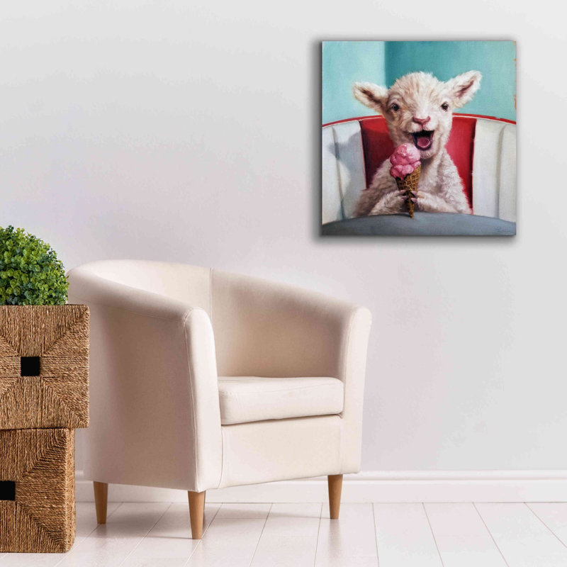 «Kiddie Cone» par Lucia Heffernan, art mural sur toile, H 26 po x l 26 po x P 1,5 po